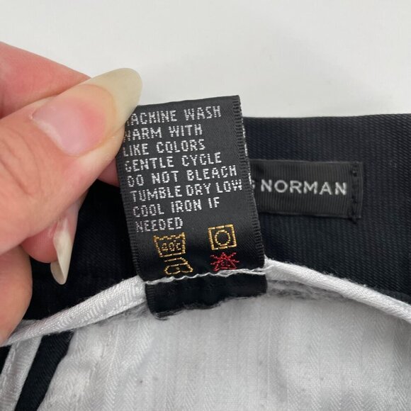 Greg Norman Black Pleated Cuffed Pants Mens Size 32x34 Classic Career Business - Picture 6 of 8